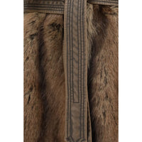 PINKO Brown Polyester Sleeveless Jacket