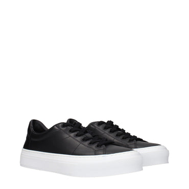 Givenchy Black Leather Low Top Sneakers