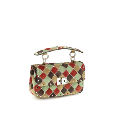 Valentino Garavani Multicolor Suede Leather Shoulder Bag