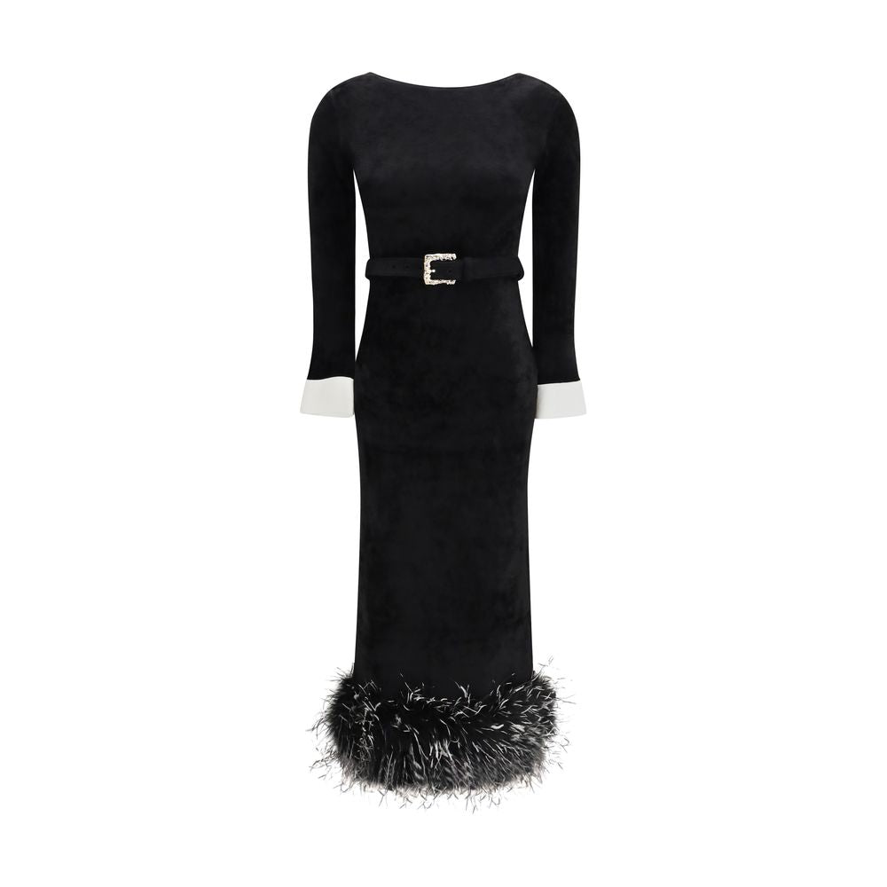 Self-Portrait Black Viscose Cocktail Dress