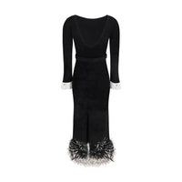 Self-Portrait Black Viscose Cocktail Dress
