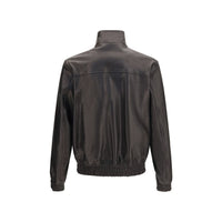 Valentino Garavani Black Lamb Ovis Aries Leather Jacket