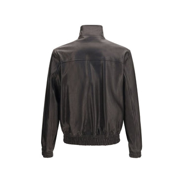 Valentino Garavani Black Lamb Ovis Aries Leather Jacket