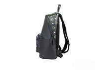 MCM Color Splash Visetos Green Purple Medium Mixed Leather Backpack Bookbag