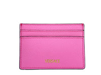 Versace Mini Medusa Pink Grainy Leather Slim Card Case Wallet