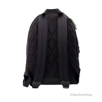 Burberry Abbeydale Branded Stamp Black Nylon Backpack Shoulder Bookbag