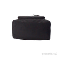 Burberry Abbeydale Branded Stamp Black Nylon Backpack Shoulder Bookbag
