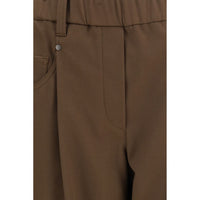 Brunello Cucinelli Brown Cotton Casual Pants