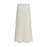 Brunello Cucinelli Beige Wool Oves Aries Midi Skirt