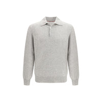 Brunello Cucinelli Gray Cashmere Polo Shirt