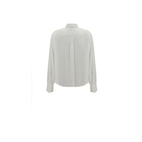 Brunello Cucinelli White Silk Dress Shirt