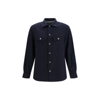 Brunello Cucinelli Blue Wool Oves Aries Shirt