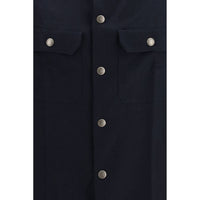 Brunello Cucinelli Blue Wool Oves Aries Shirt