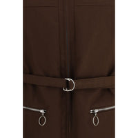Prada Brown Polyester Full-Length Jacket
