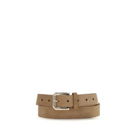 Brunello Cucinelli Beige Calf Leather Bos Taurus Regular Belt