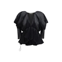 Khaite Black Silk Blouse