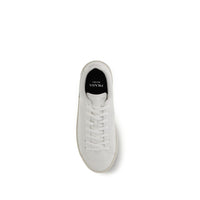 Prada White Calf Leather Bos Taurus Low Top Sneakers