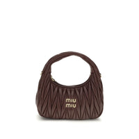 Miu Miu Bordeaux Calf Leather Bos Taurus Shoulder Bag
