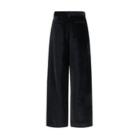 Darkpark Black Viscose Casual Pants