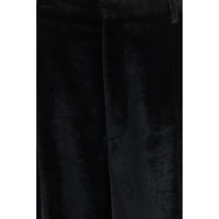 Darkpark Black Viscose Casual Pants