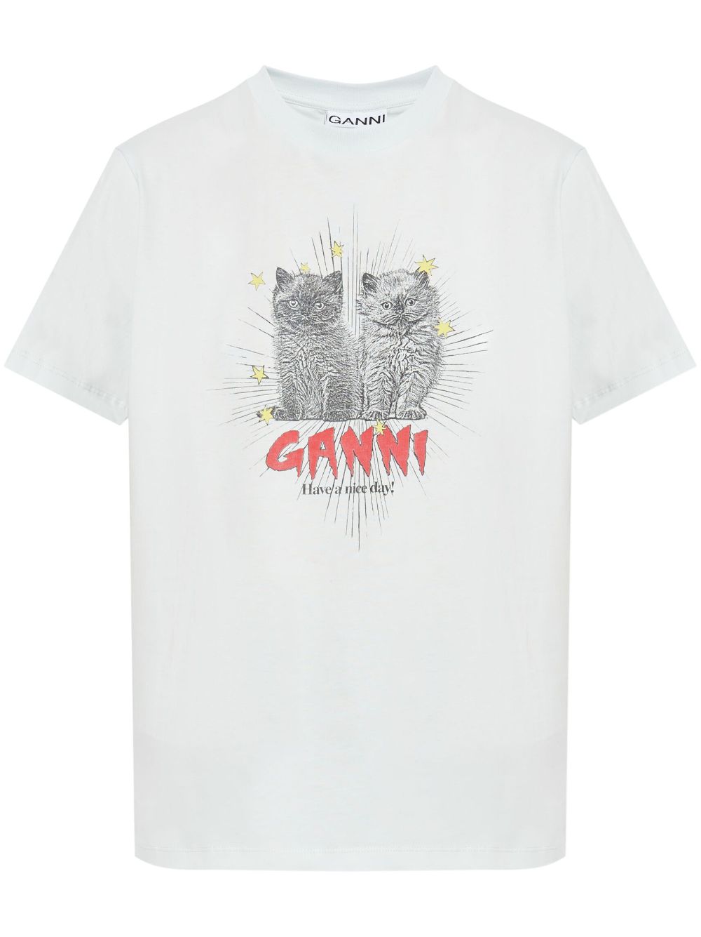 GANNI T-shirts and Polos Clear Blue