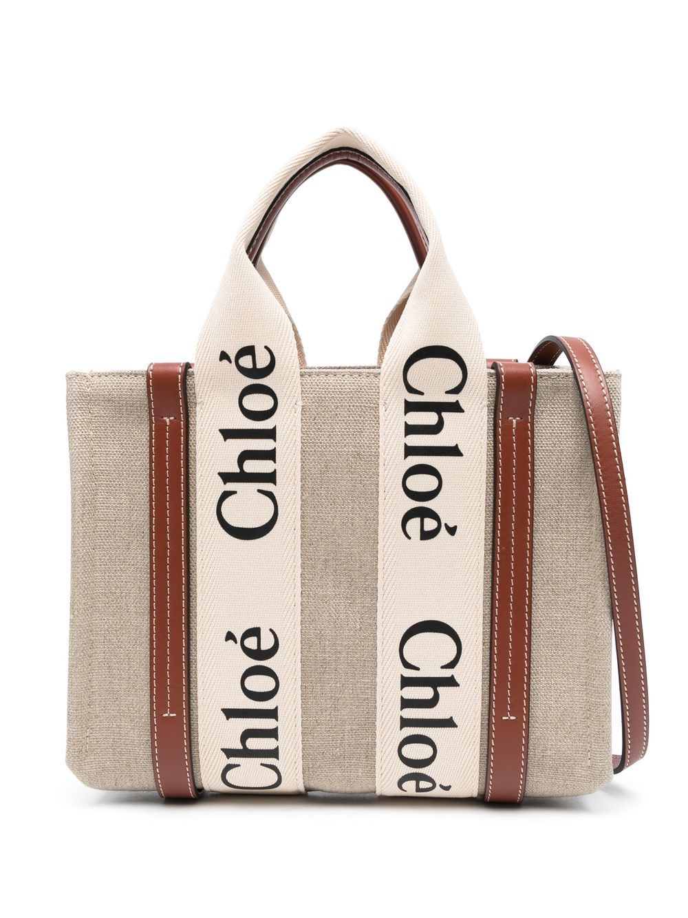 Chloé Woody logo-print tote bag
