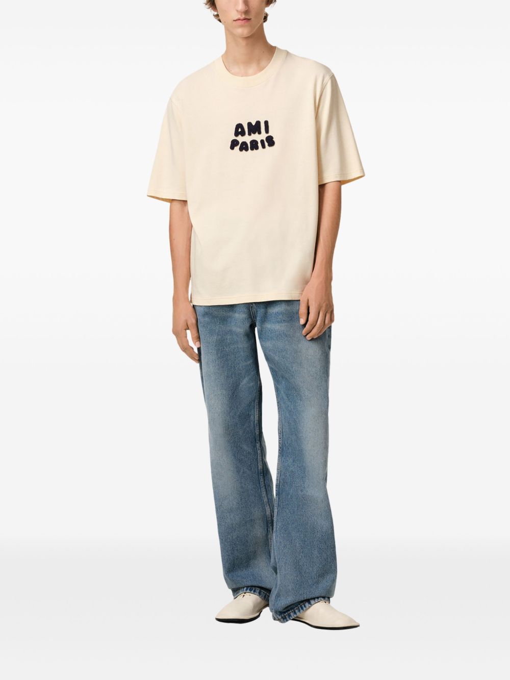 Ami Paris T-shirts and Polos Beige