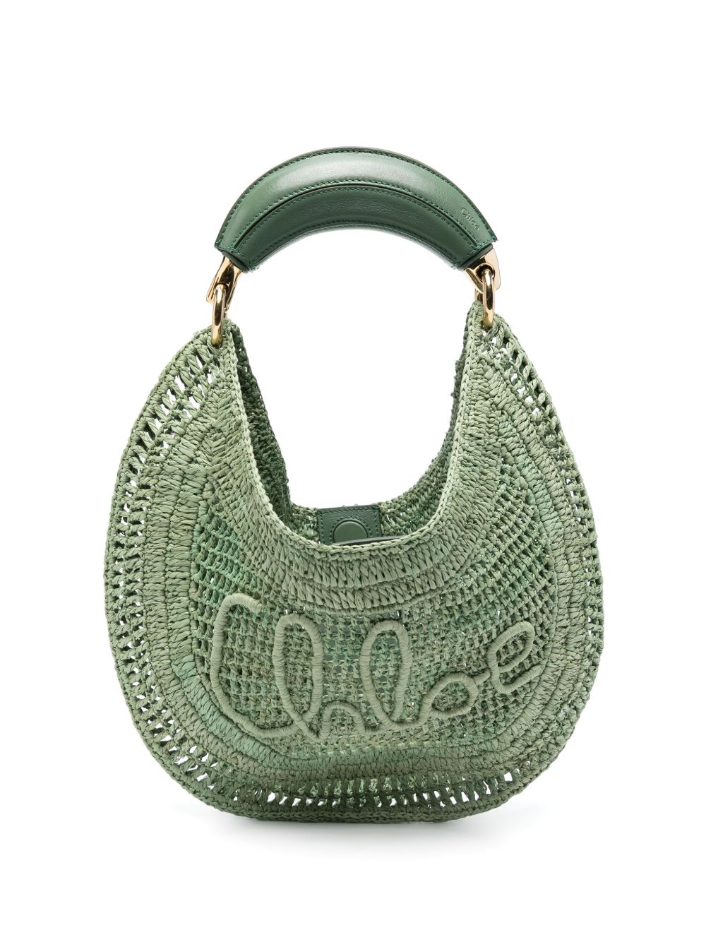 Chloè Bags.. Green - woven-knit-top handle-hobo
