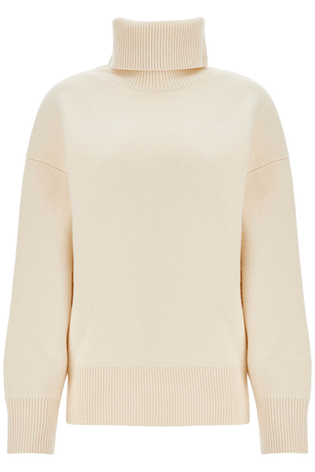Toteme white snow wool and cashmere turtleneck for women