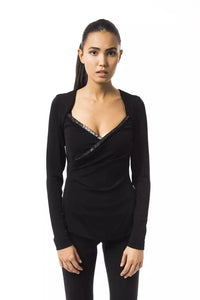 BYBLOS Black Viscose Women Top
