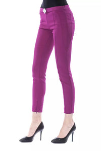 BYBLOS Purple Polyester Women Skinny Pant
