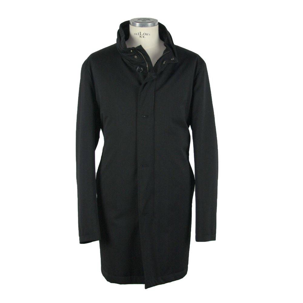 Made in Italy Black Wool Men's Jacket