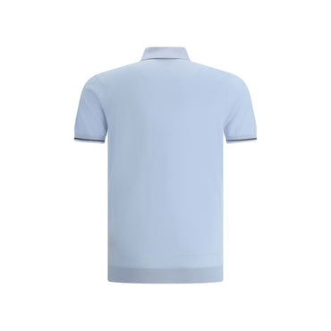 MooRER Light Blue Cotton Polo Shirt