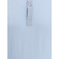 MooRER Light Blue Cotton Polo Shirt