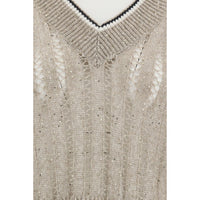 Brunello Cucinelli Openwork knit design Vest with sequins