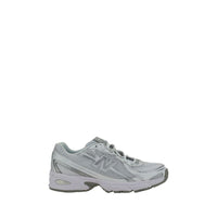 New Balance White Polyurethane Athletic Sneakers