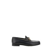 Gucci Leather Loafers -black-horesebit