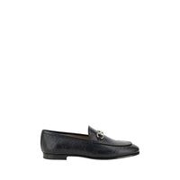 Gucci Logoed Loafers - black-leather-logo
