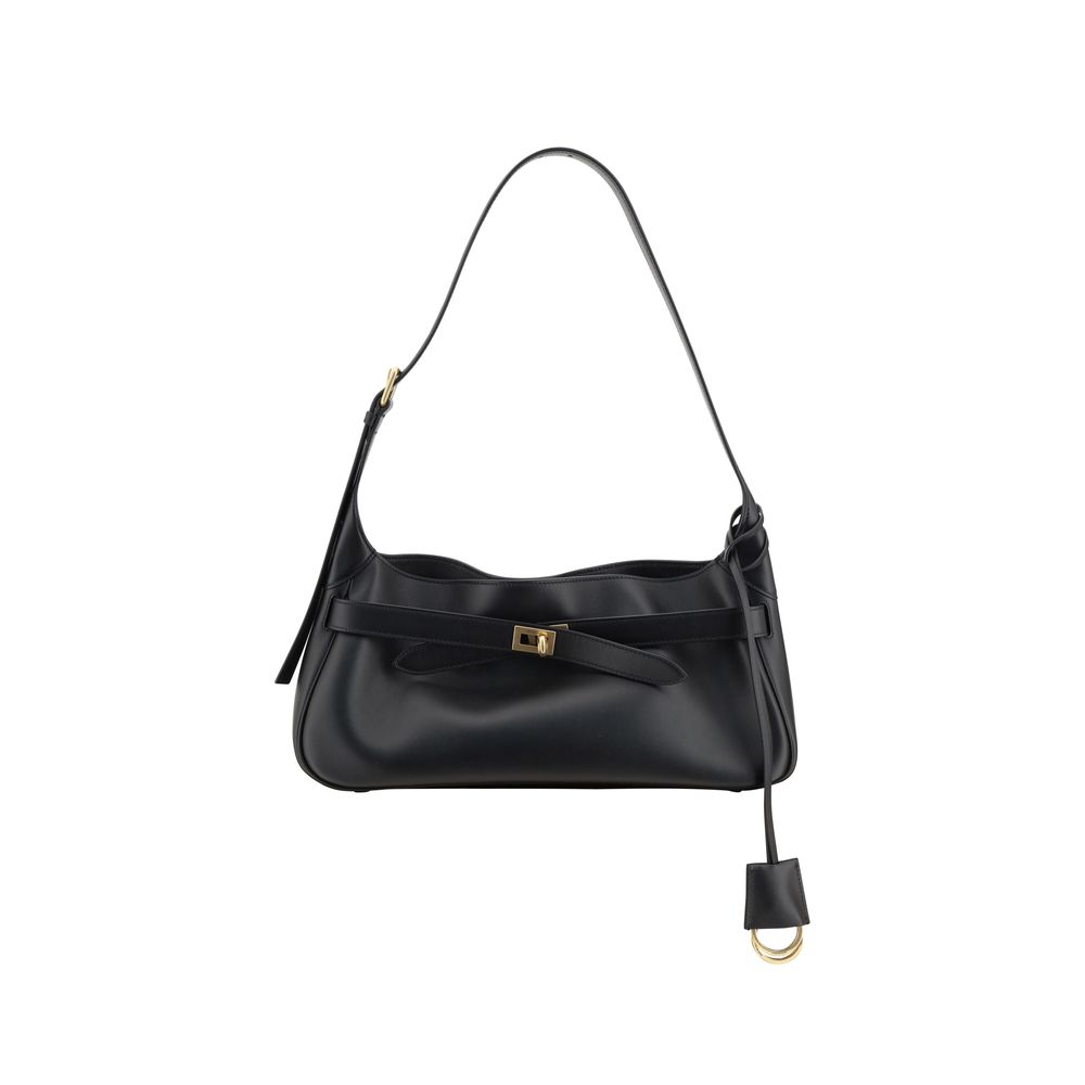 Balenciaga Bel Air Shoulder Bag -black-top handle-shoulder bag