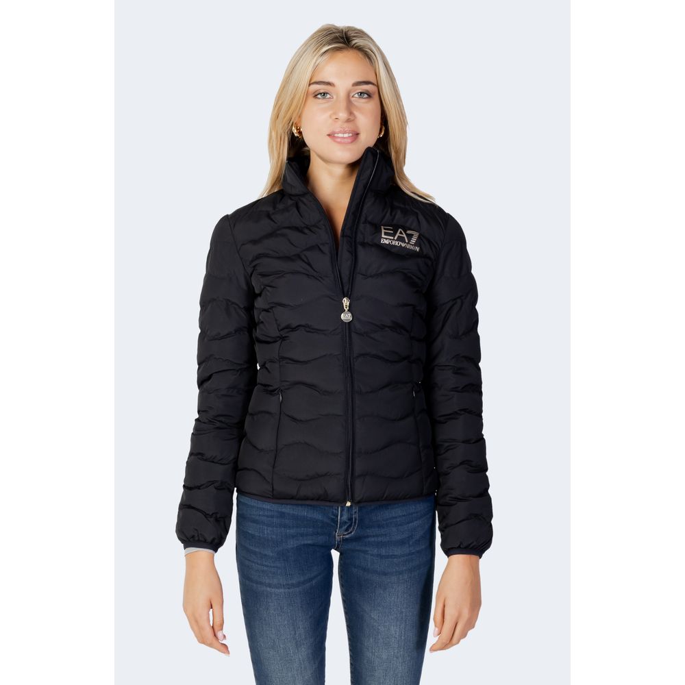 EA7 Emporio Armani Black Polyester Jackets & Coat