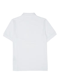 Burberry White Cotton Collared Polo Shirt
