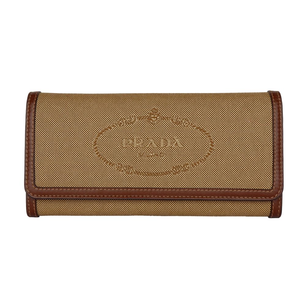 Prada Brown Leather Leather Leather Wallet