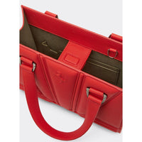 Ferrari Red Leather Handbag