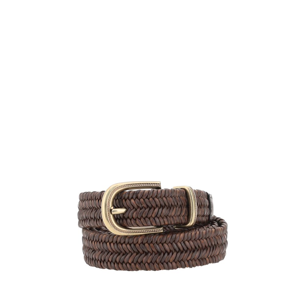 Brunello Cucinelli Braided stretch leather Belt