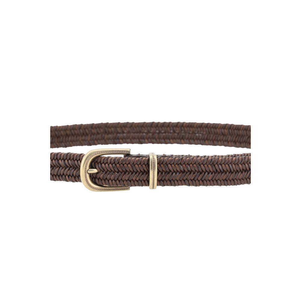 Brunello Cucinelli Braided stretch leather Belt