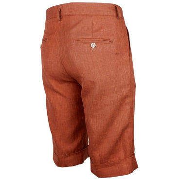 Made in Italy Brown Linen Short