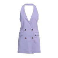 PINKO Purple Linen Dress