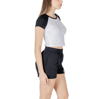Converse Black And White Cotton Tops & T-Shirt
