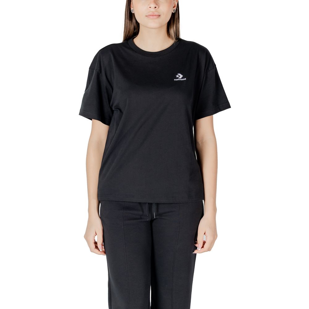 Converse Black Cotton Tops & T-Shirt