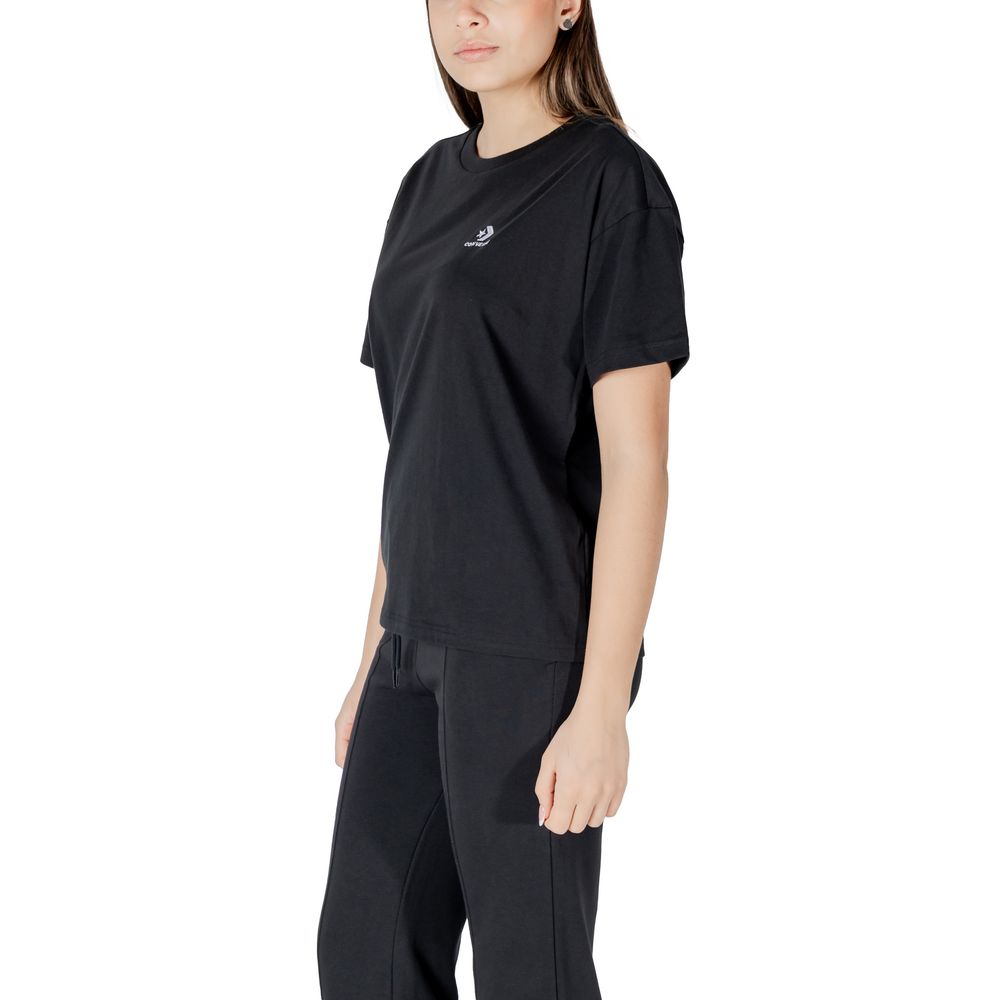 Converse Black Cotton Tops & T-Shirt